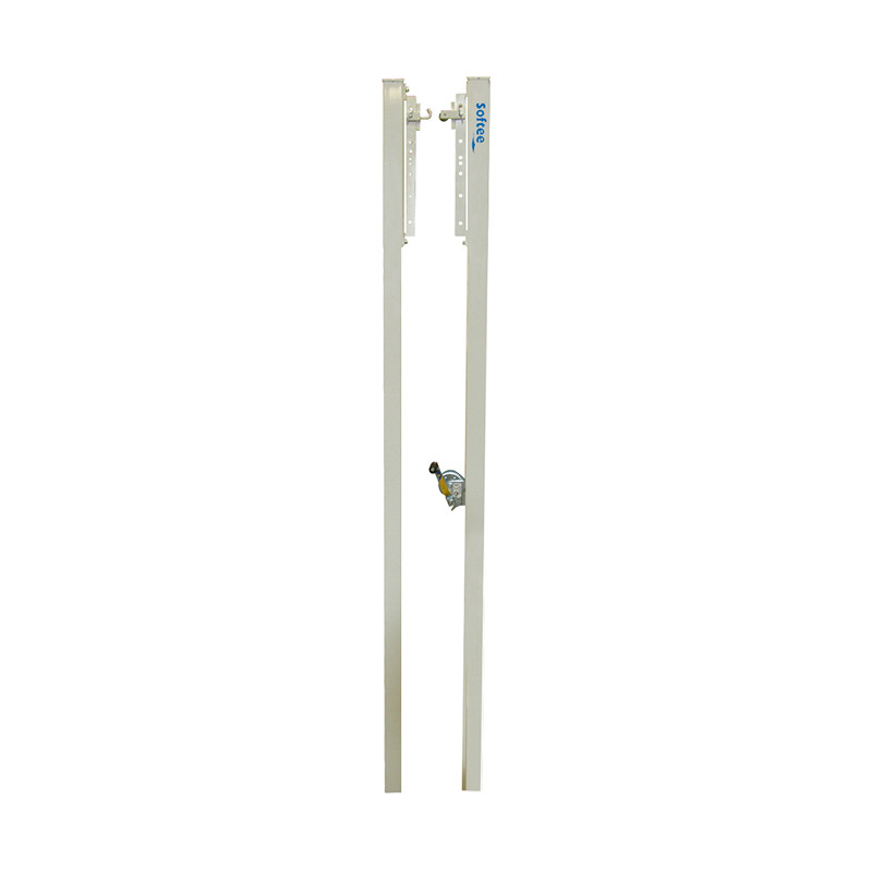 Juego postes voleíbol fijos de aluminio seccion cuadrada 80 x 80mm