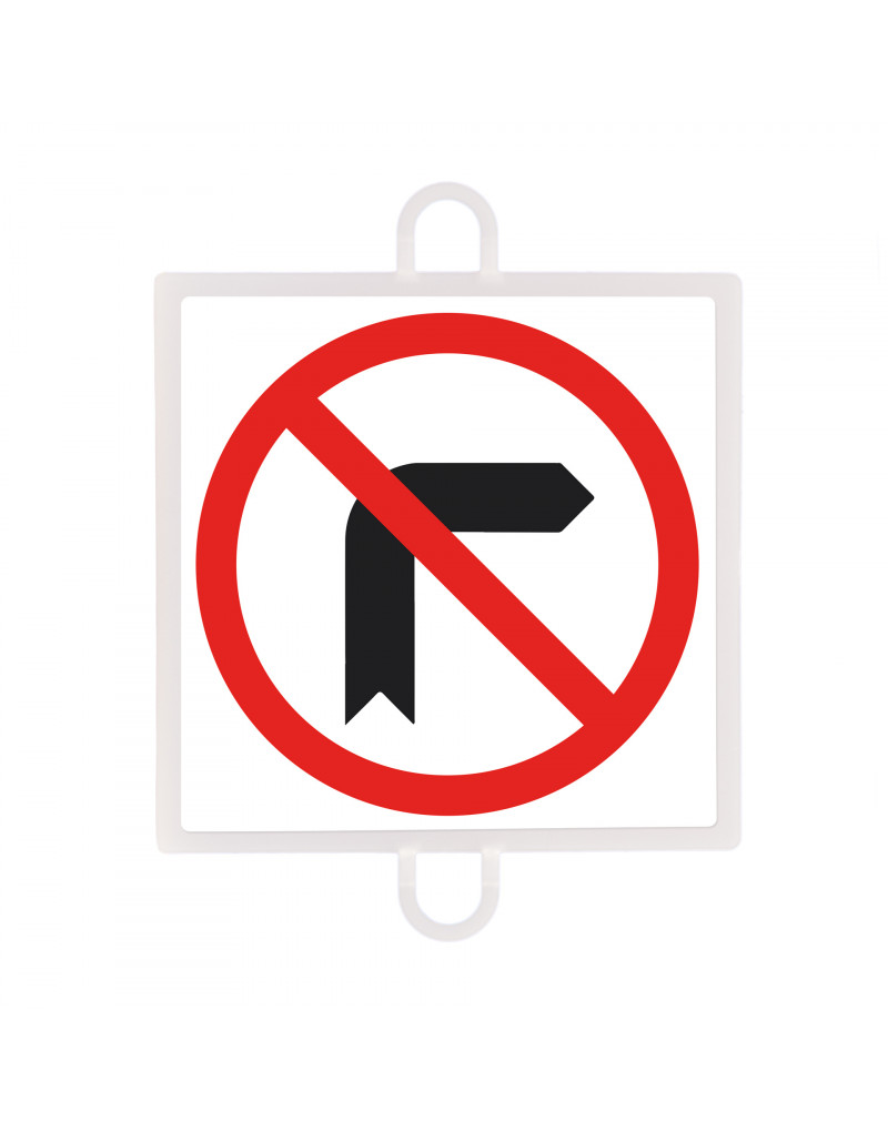 Panel de señalizacion trafico de prohibicion nº 4 (giro dcha)
