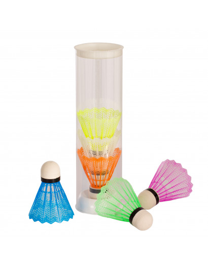 Volantes badminton plástico 6uds
