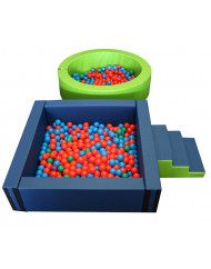 PISCINA OVALADA PLUS LLENADO PELOTAS, 300 X 150 X 40 CM ALTO X 15 CM ANCHO (TRANSFORMABLE EN DOS)
