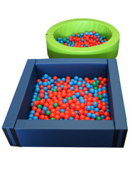 PISCINA OVALADA PLUS LLENADO PELOTAS, 300 X 150 X 40 CM ALTO X 15 CM ANCHO (TRANSFORMABLE EN DOS)