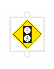 PANEL DE SEÑALIZACIÓN TRÁFICO DE ADVERTENCIA Nº 4 (PEATONES VERDE)