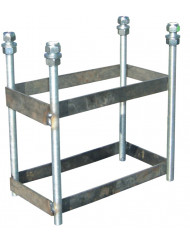 JGO CANASTAS GALVANIZADAS MINIBASKET MONOTUBO NEW TUBO 114 MM FIJAS CON BASE ANCLAJE-SIN TABLERO,ARO