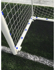 JGO PORTERÍAS FÚTBOL 7 METÁLICAS TRASLADABLES TUBO 80 MM REGLAMENTARIAS