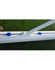 JUEGO PORTERÍAS ALUMINIO FÚTBOL 11  120X100 MM FIJAS