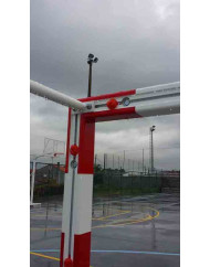 JGO PORTERÍAS F.SALA/BALONMANO ALUMINIO TRASLADABLES 80X80MM CON BASE 80X40MM