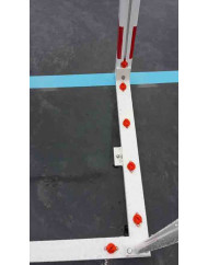 JGO PORTERÍAS F.SALA/BALONMANO ALUMINIO TRASLADABLES 80X80MM CON BASE 80X40MM