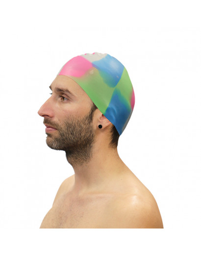 Lote 10 gorros natación silicona multicolor surtido