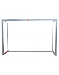 JGO PORTERÍAS GALVANIZADAS F.SALA/BALONMANO METÁLICAS TRASLADABLES 80X80MM CON BASE 80X40MM