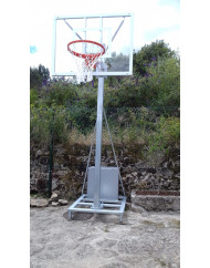 Jgo canastas galvanizadas minibasket deluxe monotubo trasladables 2 ruedas con carro -sin tableros, aros y redes)