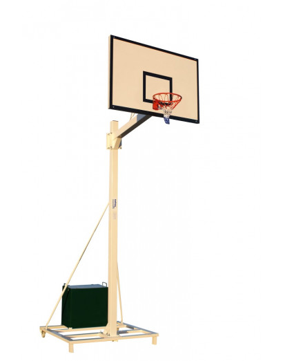 JUEGO CANASTAS BALONCESTO DELUXE MONOTUBO TUBO 100 TRASLADABLE 2 RUEDAS CON CARRO  -SIN TABLERO, ARO