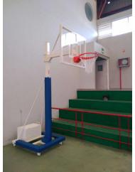 JUEGO CANASTAS MINIBASKET DELUXE MONOTUBO TUBO 100 TRASLADABLE 2 RUEDAS CON CARRO  -SIN TABLERO,ARO