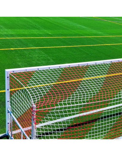 JUEGO PORTERÍAS ALUMINIO FÚTBOL 11  120X100 ABATIBLES CON ARQUILLOS GALVANIZADOS EN CALIENTE