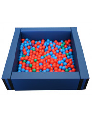 Piscina cuadrada llenado pelotas, 150x150x40cm alto x 15cm ancho