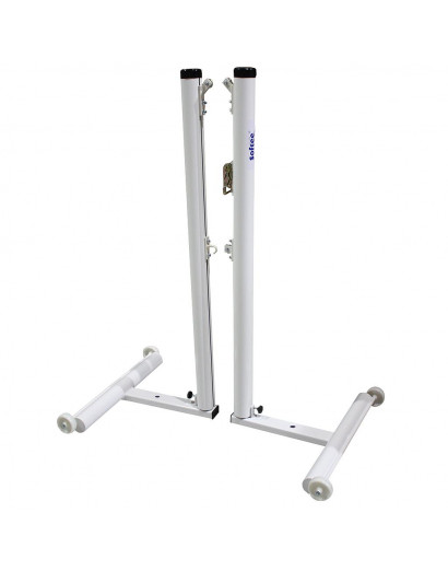 Juego postes bádminton aluminio deluxe tubo 90mm