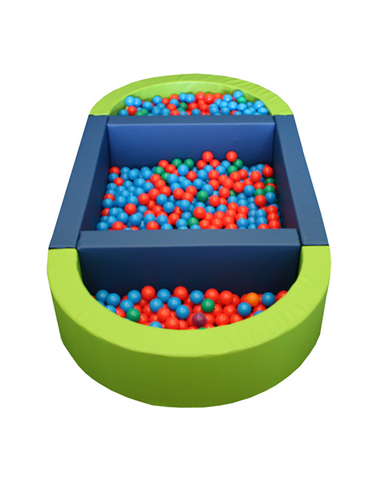 Piscina ovalada plus llenado pelotas, 300x150x40cm alto x 15cm ancho (transformable en dos)