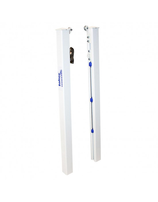 Juego postes pádel aluminio fijos sección cuadrada 80x80mm -