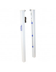 Juego postes pádel aluminio fijos sección cuadrada 80x80mm -