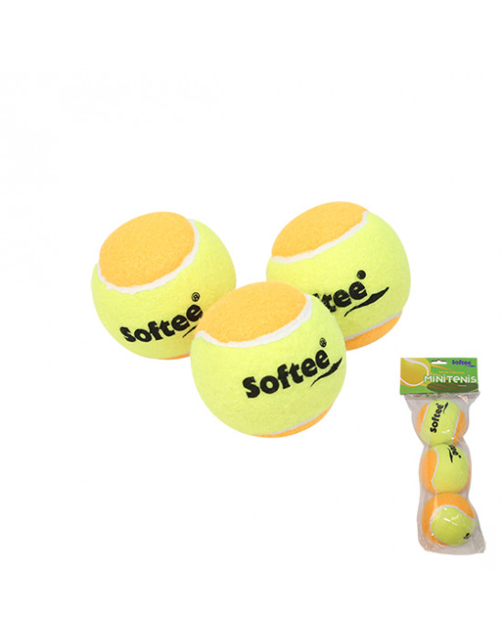 Bolsa 3 pelotas softee de minitenis