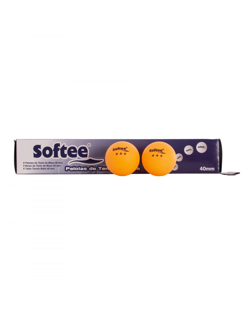 Caja 6uds pelotas tenis de mesa 40mm softee Caja 6uds pelotas tenis de mesa 40mm softee