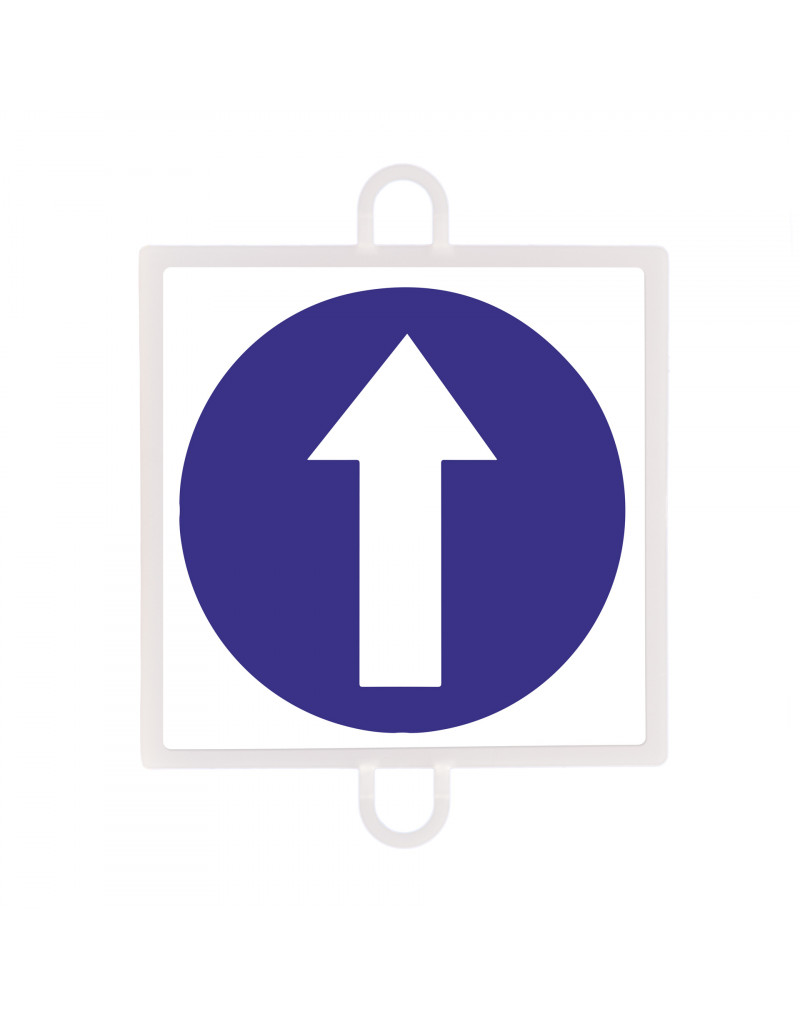 Panel de señalización tráfico de obligación nº 1 (sentido)
