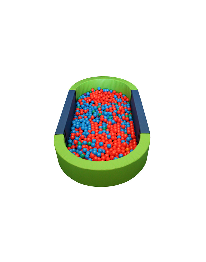 Piscina ovalada llenado pelotas, 300x150x40cm alto x 15cm ancho