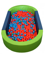 Piscina ovalada llenado pelotas, 300x150x40cm alto x 15cm ancho