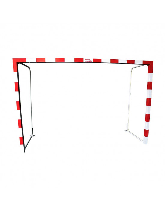 Juego porterías f.sala/balonmano metálicas  80x80mm abatibles
