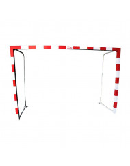 Juego porterías f.sala/balonmano metálicas  80x80mm abatibles