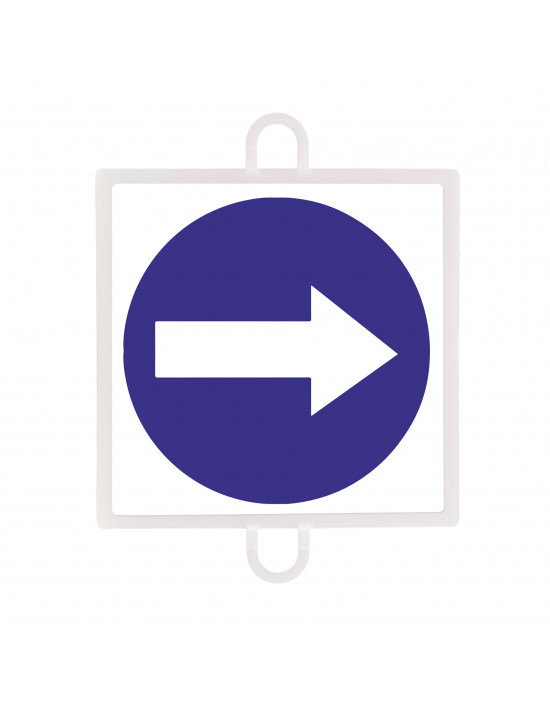 Panel de señalización tráfico de obligación nº 2 (sentido dcha - izq)
