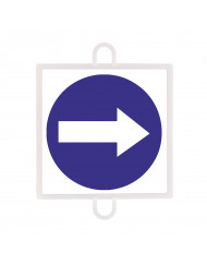 Panel de señalización tráfico de obligación nº 2 (sentido dcha - izq)