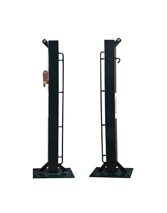 Juego postes de padel fijos cuadrado 80x80mm con base para atornillar -