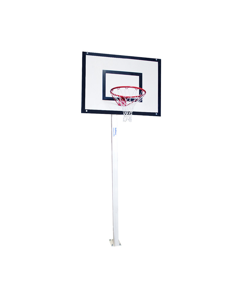 Juego canastas minibasket deluxe monotubo tubo 100 fijas con base para anclaje -sin tablero ni aro-