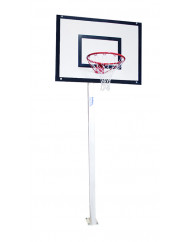 Juego canastas minibasket deluxe monotubo tubo 100 fijas con base para anclaje -sin tablero ni aro-