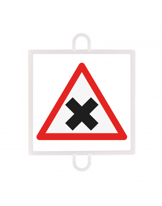 Panel de señalización tráfico de peligro nº 3 (intersección)