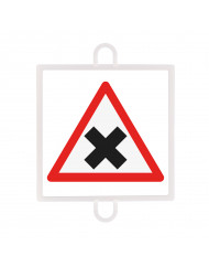 Panel de señalización tráfico de peligro nº 3 (intersección)