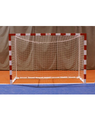 Jgo porterías f.sala/balonmano metálicas trasladables 80x80mm con base 80x40mm