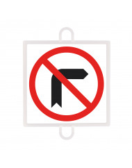 Panel de señalización tráfico de prohibición nº 4 (giro dcha)