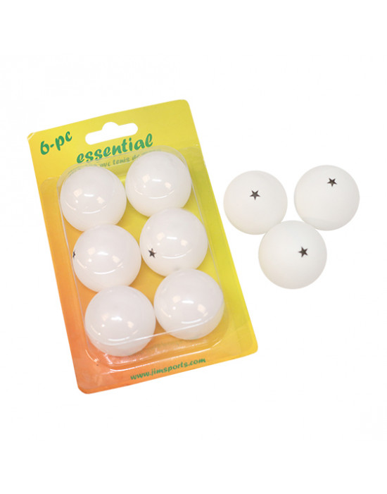 Caja 6 pelotas pvc essential tenis de mesa