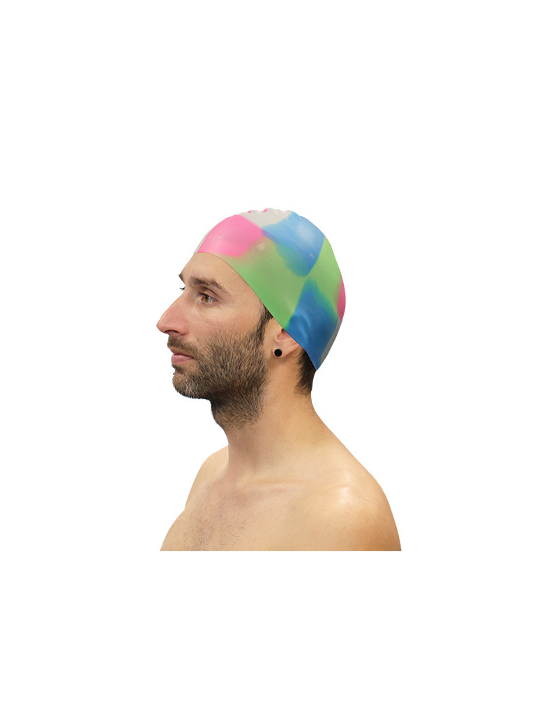Lote 10 gorros natación silicona multicolor surtido