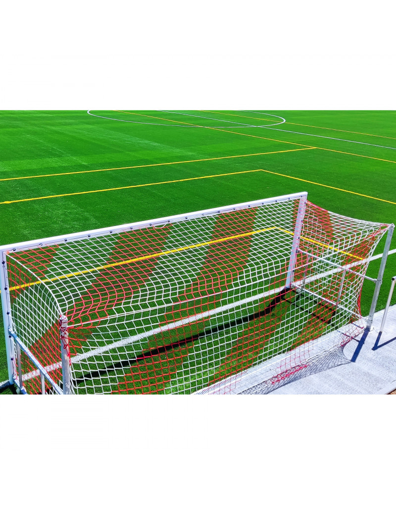 Juego redes futbol 11 4 mm polipropileno malla 120 tipo cajón bicolor
