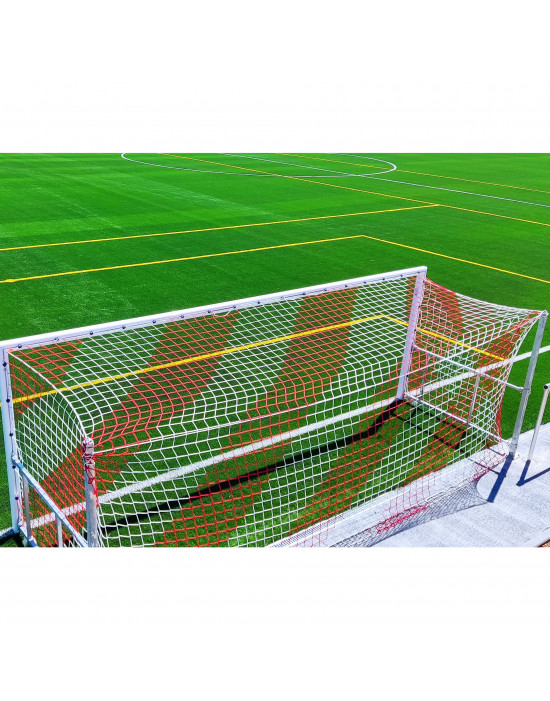 Juego redes futbol 7 4 mm polipropileno malla 120 tipo cajón bicolor