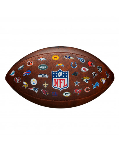 BALÓN FÚTBOL AMERICANO WILSON NFL OFF THROWBACK 32 TEAM