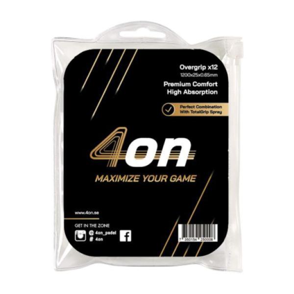 Blister Overgrip Blanco 4On Premium Comfort - 12 Piezas