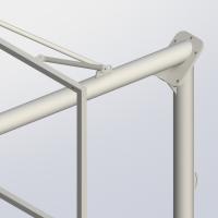 Jgo Canastas Antivandalicas Baloncesto New Tubo 114 Mm Lacada -Incluye Aros, Redes y Tableros-