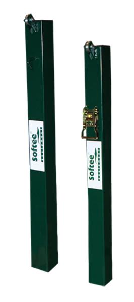 Juego de 2 Postes de Pádel Fijos Cuadrados 80X80Mm