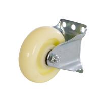 Rueda de Nylon Fija con Estructura Metálica