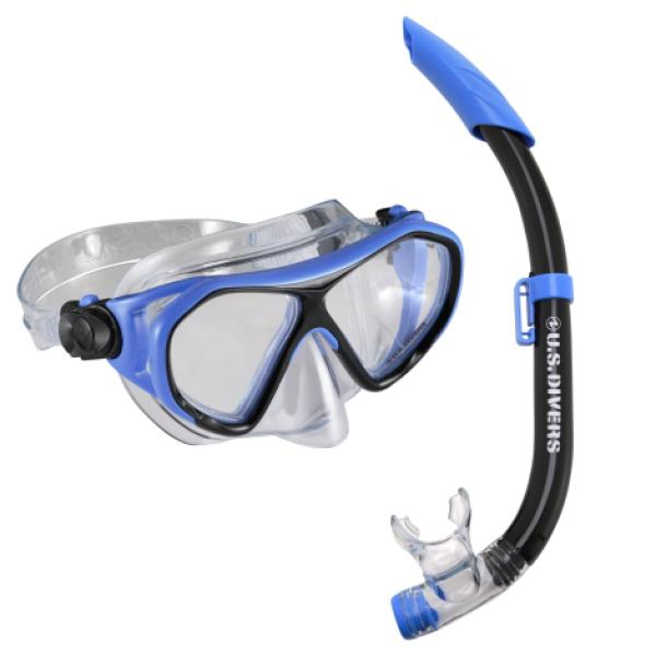 Set Máscara U.s. Divers Combo Dorado Ii Jr