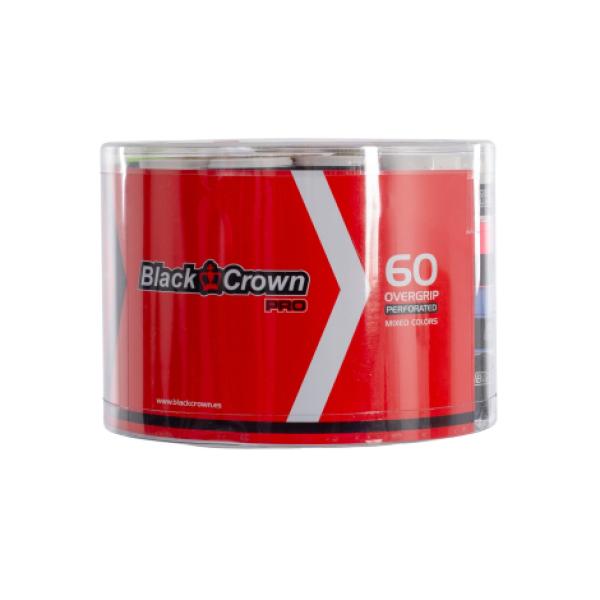 Tarro 60 Overgrips Black Crown Perforados Multicolor