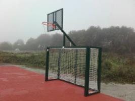 Juego de 2 Porterías F.sala/Balonmano - Canasta Basket Verde